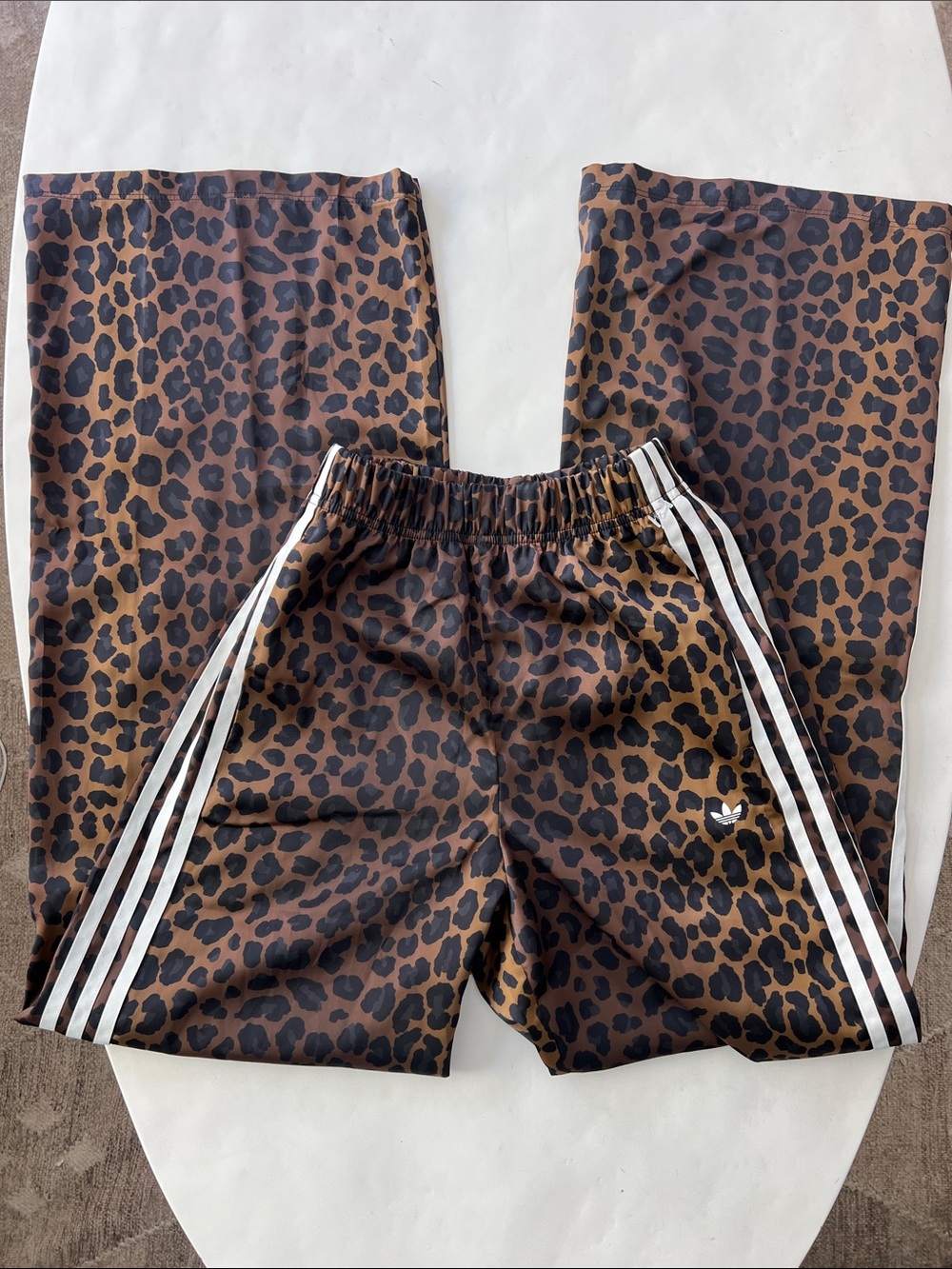 Adidas Leopard Firebird Oversized Double Stripe Track Pants XXS - Picture 5 of 9